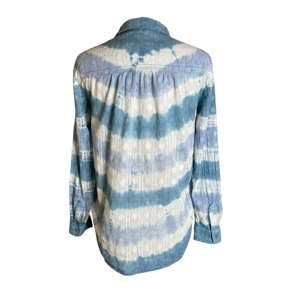 Anthropologie Pilcro‎ Janesse Tie Dye Top Button Down Long Sleeve Women's Small